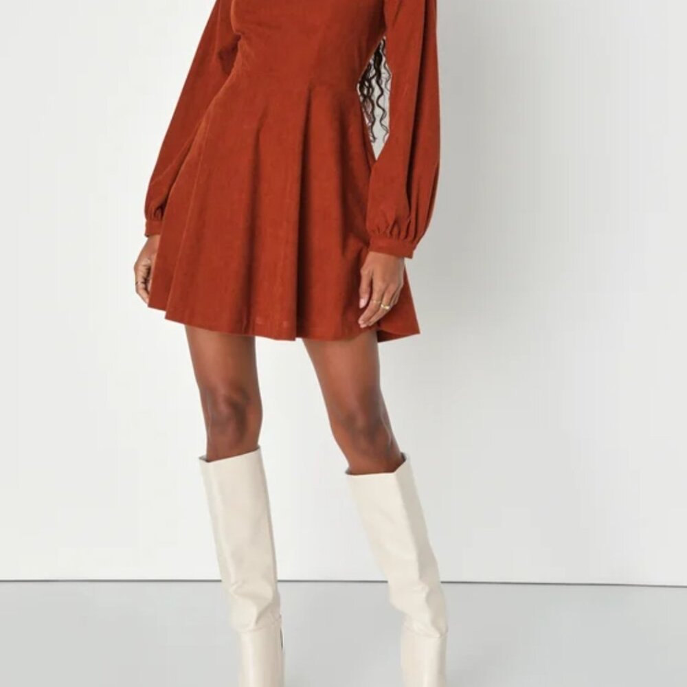 Rust Orange Dresa - Picture 3 of 5